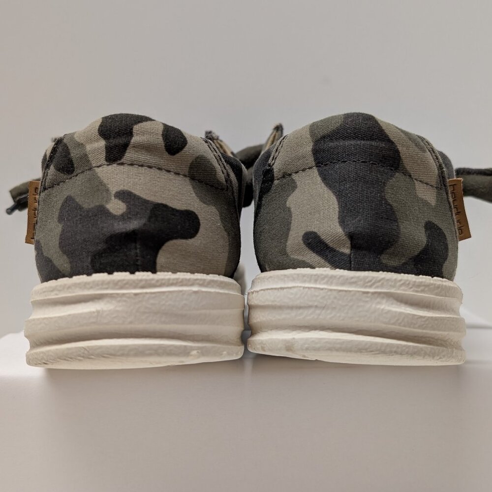 Hey Dude Wendy Camo Slip-On Shoes in Green and Black - Picture 10 of 16